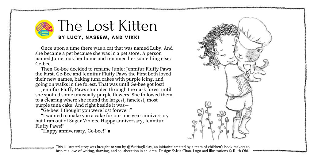 WritingRelay's tweet photo. Good morning! What could be better than sharing a story? Here's one that we created with Lucy! Enjoyyyy! :) #WritingRelay https://t.co/ZG3Izldded