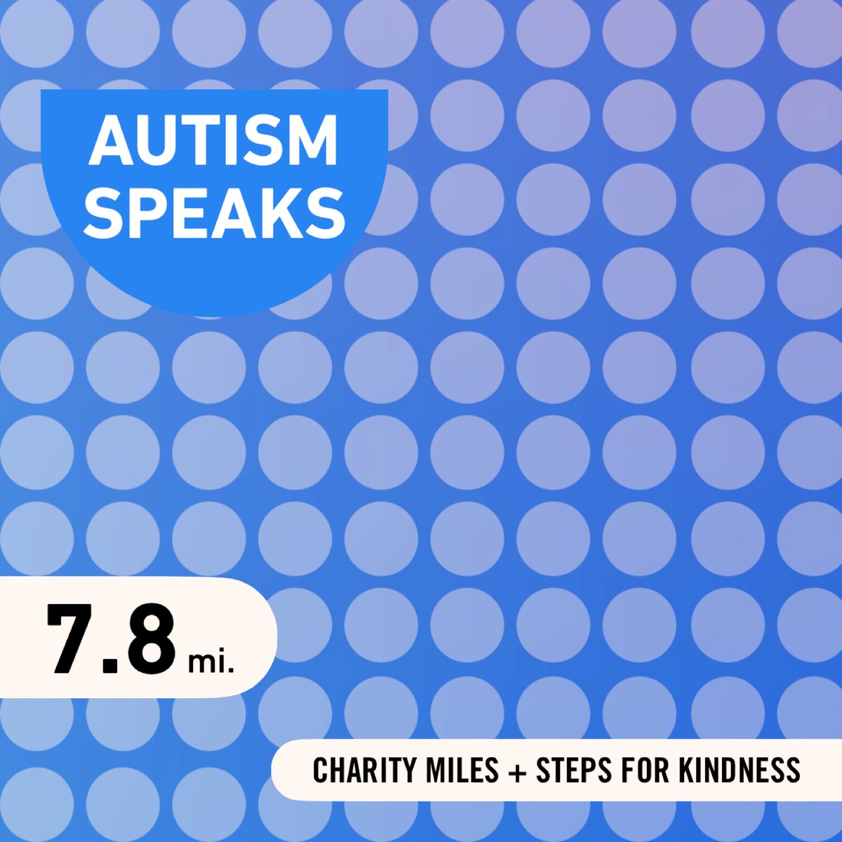 bcufit4life's tweet image. 7.8 @CharityMiles for @autismspeaks. #StepsForKindness