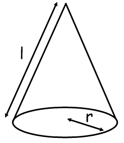 astley_maths's tweet photo. Day 25: Curved surface area of a cone = πrl where r is the radius and l is the slant height https://t.co/DDy1nhD9Ea