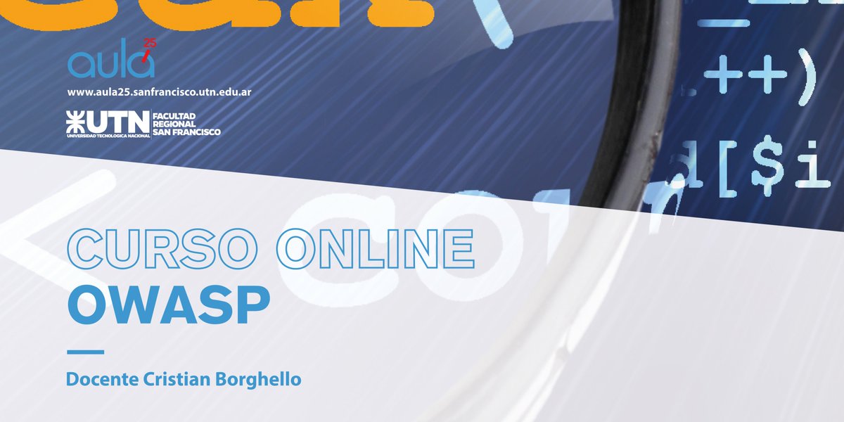 campusaula25's tweet photo. Mañana comienza el Curso #OWASP, 100% Online junto a @SeguInfo. Objetivo: conocer las 10 vulnerabilidades consideradas críticas en el update 2017, así como la forma de analizarlas, explotarlas y solucionarlas desde el inicio hasta su implementación ℹ https://t.co/TVRt0Fz0NU https://t.co/6zgHaIvsKs