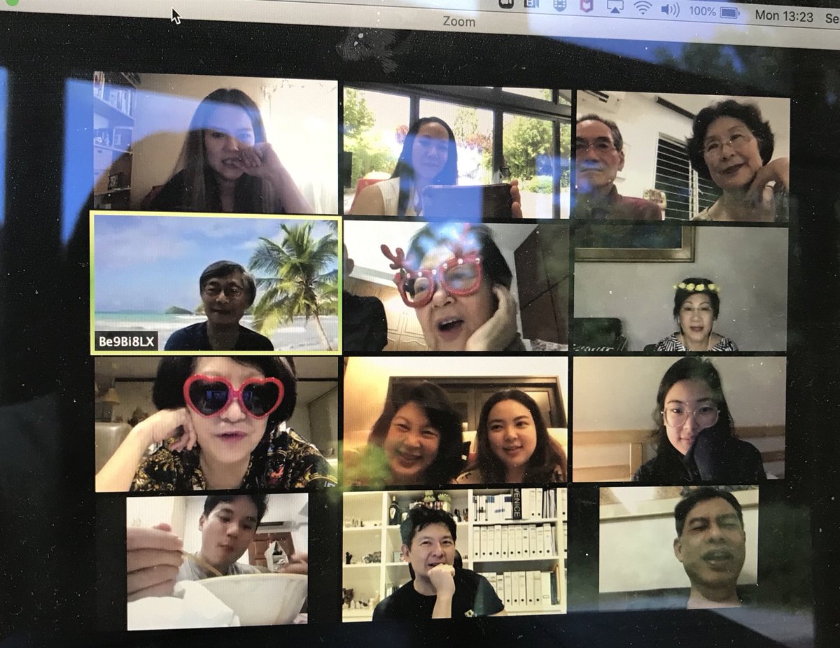 SerenaNikZainal's tweet photo. Well THAT was fun!! 

Awesome #FamilyCall by Zoom attended by Lee family from Malaysia, Singapore, Philippines, Australia &amp; the UK!! 

The most hilariously zany, crazy fam ever! 🥰 https://t.co/jxt3imfm7P