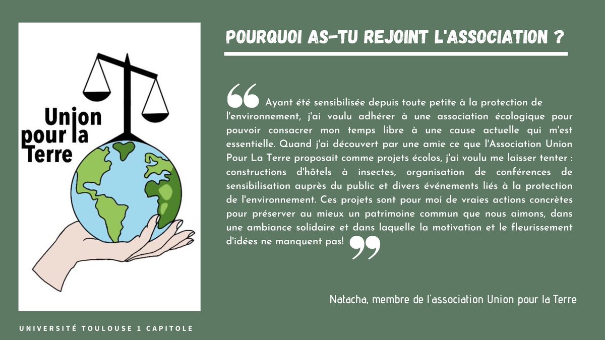 AssoUnionTerre's tweet photo. Merci à Natacha pour son témoignage ! 🌱
Alors si le cœur vous en dit n'hésitez pas à nous rejoindre 😉 https://t.co/mqU4Nutb4o
