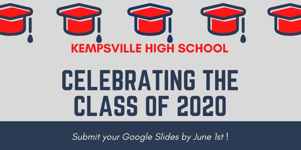 KempSCounseling's tweet photo. Class of 2020, we want to recognize you, your accomplishments, and celebrate your future! Each senior will personalize a slide to be included in this digital yearbook keepsake. Click here for more details: https://t.co/TJcqQGWUhj https://t.co/ws67heKCZt