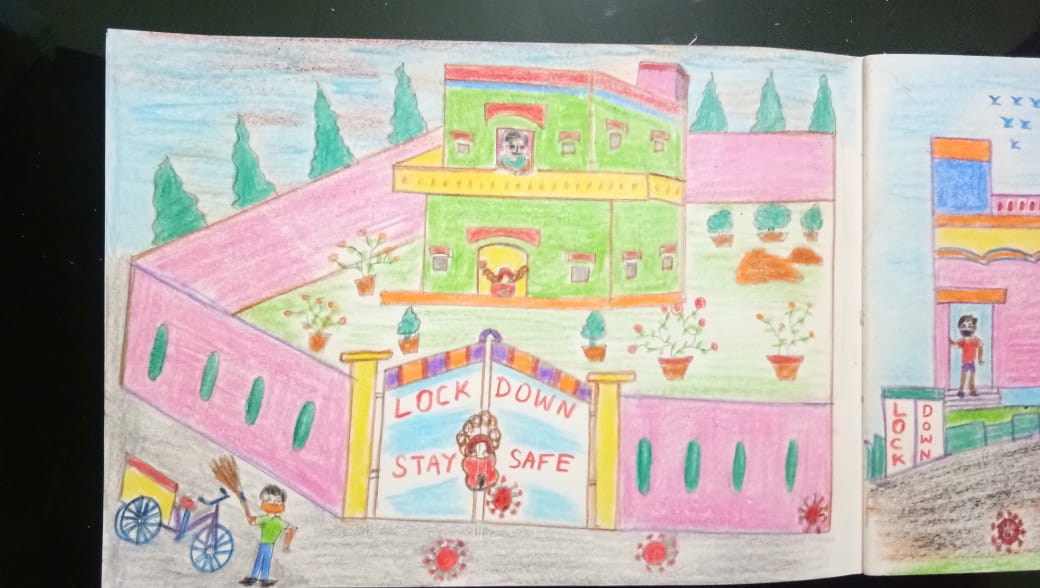 manasmitak's tweet photo. Prayash Ranjan khuntia of SAI INTERNATIONAL SCHOOL,
class-VIII,(Sec.-i )made this drawings to spread awareness  #COVID19
#StayAtHome
#StaySafe
#ArtFromHomeContest
#AwarenessWithCp
#SocialDistancing 
@cpbbsrctc
@SarangiSudhansu https://t.co/MVu0cg8NT8