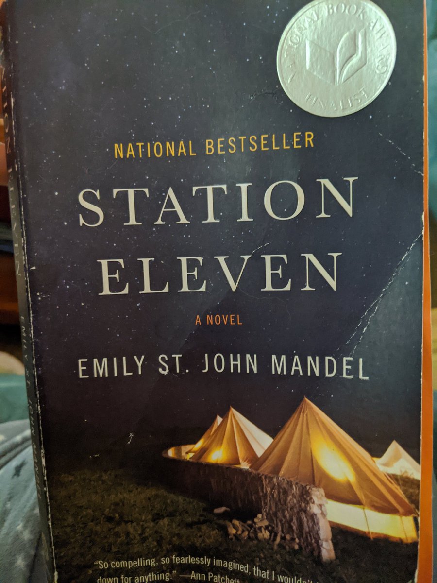 HalterLaura's tweet photo. To my students: Here's what I'm reading right now! Post Apocalyptic, female author, a traveling Shakespeare company ... All good stuff 👍 #lhsbookclub https://t.co/Nh6q4lQWx8