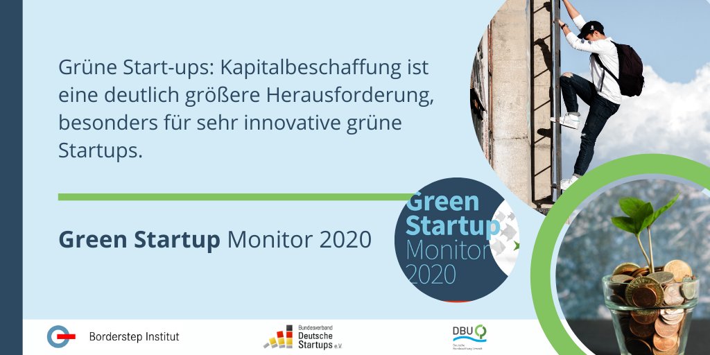 #GSM20🌳: #Greenstartups fehlt oft Kapital und gezielter Support. Es braucht daher die neue Förderleitlinie "Sustainability" in der Gründungsförderung, Verbesserung der Finanzierung + mehr Berücksichtigung in öffentlicher Beschaffung. Alle Ergebnisse hier: bit.ly/3bLnvql