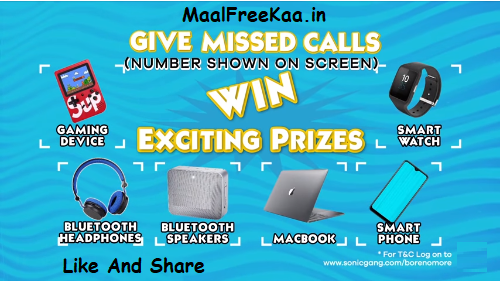MaalFreeKaa's tweet photo. #MissedCall and Win #MacBook #Smartphone And More #Contest #ContestAlert #WatchAndWin #CallAndWIn

More Detail Here #MaalFreeKaa
https://t.co/EKnSmR9J3l https://t.co/oWYH26nQmh