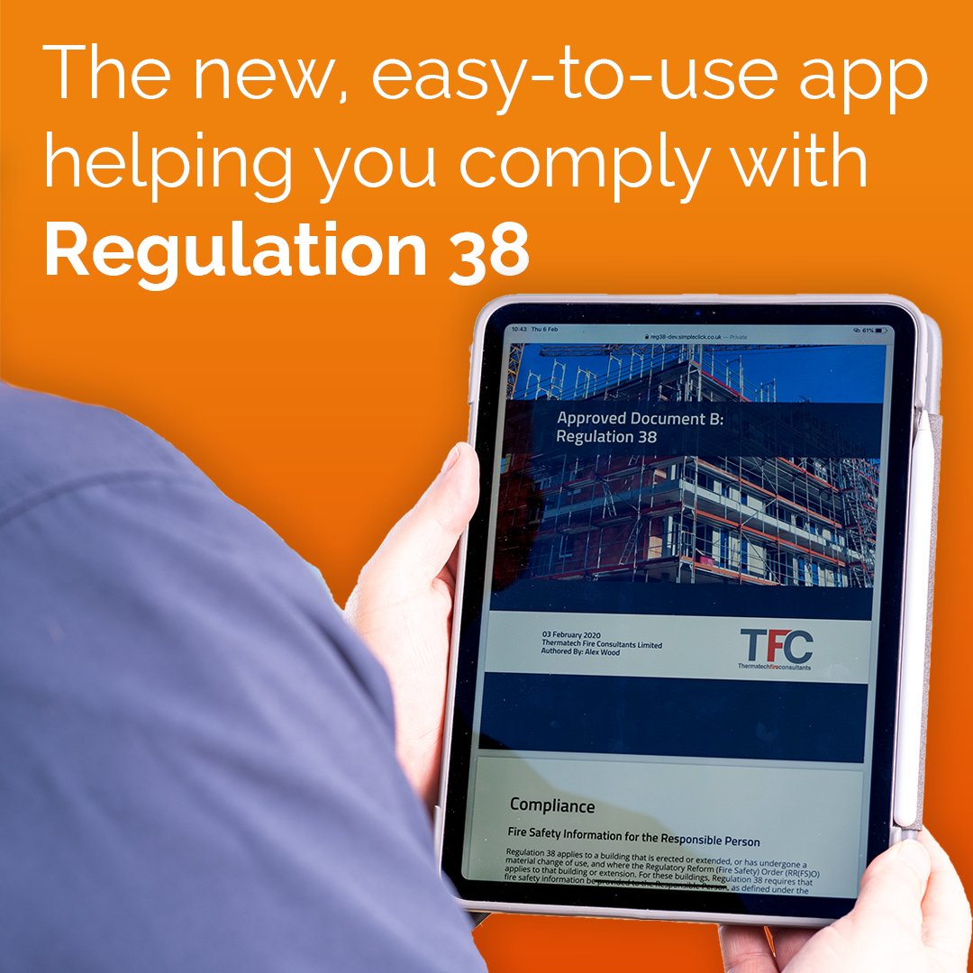 thermatech's tweet image. This month we launched our new Regulation 38 app to help all access the lifesaving #GoldenThreadOfInformation.

To find out more visit regulation38.co.uk

 #firesafety #fireprevention #fireregulations #Reg38