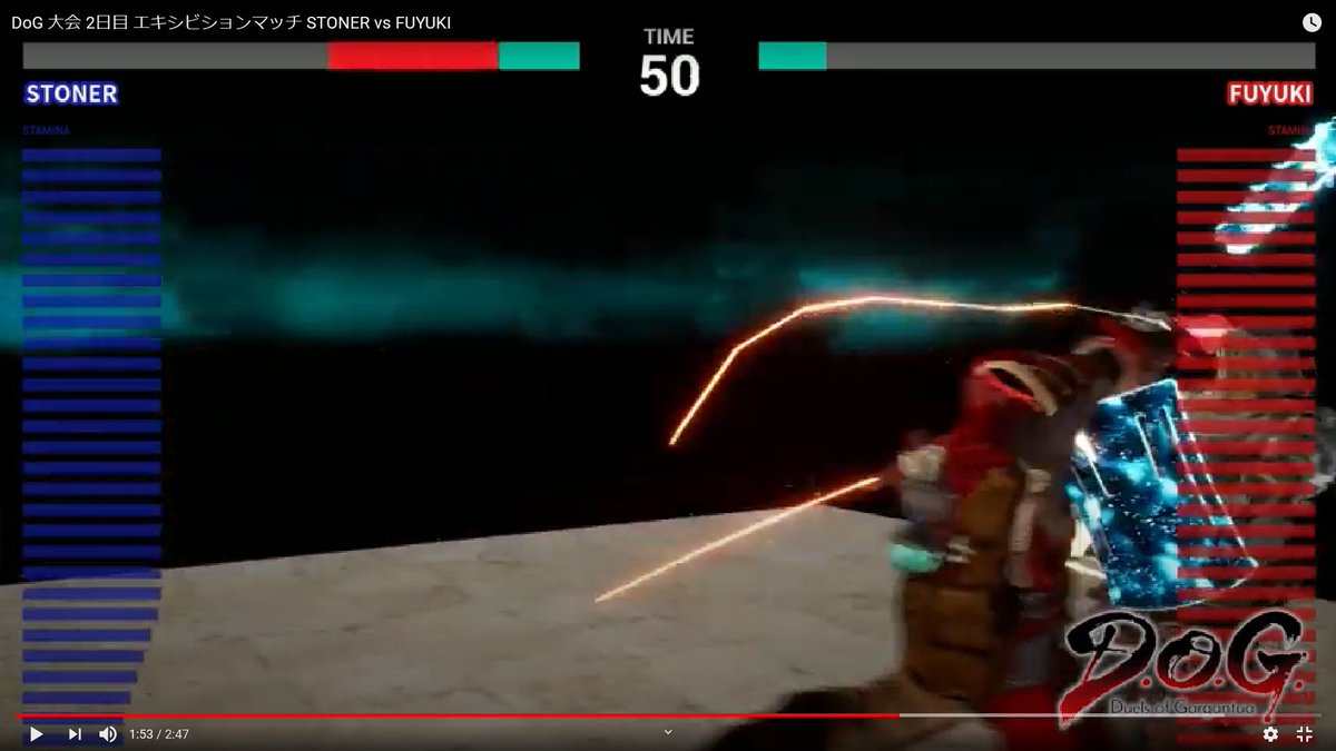 sfoxACV's tweet photo. #DoGVR の可能性。
武器による盾の打ち払い。
大会二日目のストナー対フユキの動画1:53付近。
フユキさんの��薙ぎ二連でストナーのラージシールドが吹っ飛んで体の後ろに。
態勢等条件色々ありそうだが、新たな攻撃方法の可能性が感じられる。
ラージシールドは側面が真っ直ぐなので狙いやすいかも。 https://t.co/Wx01kGeCzo