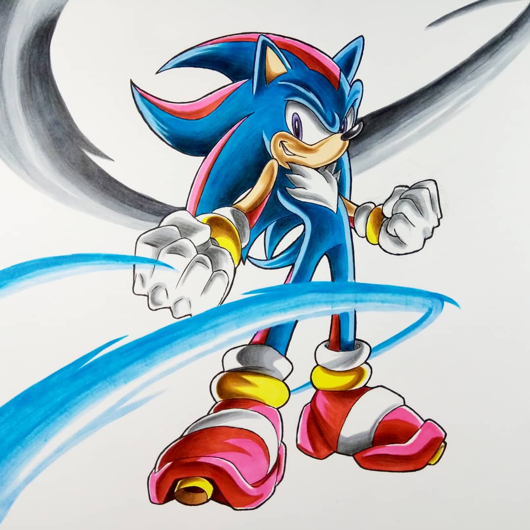 Grunty Art on X: #sonic #shadow #fusion #copic # #gruntyart   / X