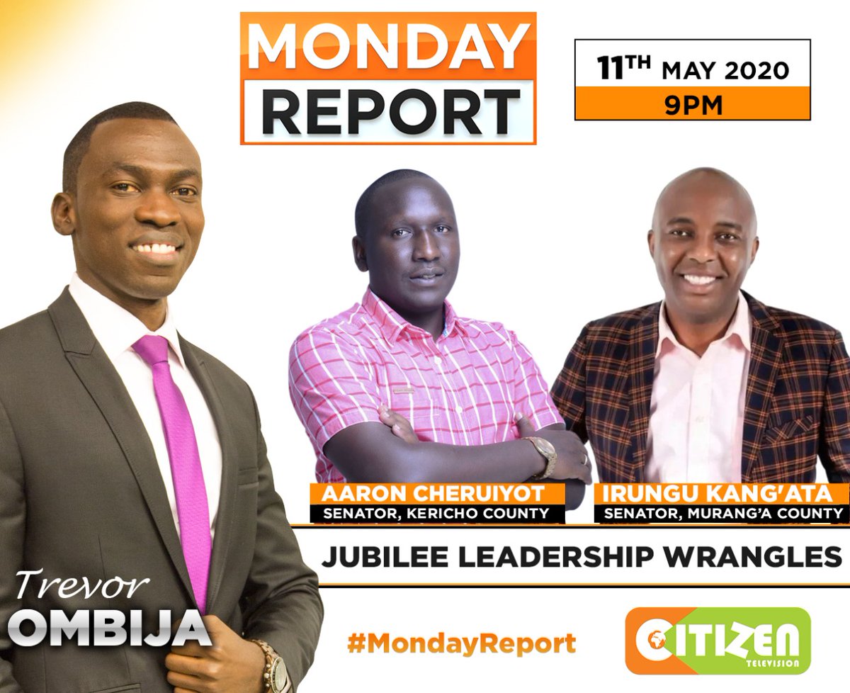 TrevorOmbija's tweet image. Change of guard in the House: Jubilee says it is strengthening the Senate’s leadership but the ousted leaders are not going down without a fight. Tonight on @CitizenTVKenya Kericho and Murang’a Senators explain what the controversy is all about on #Mondayreport