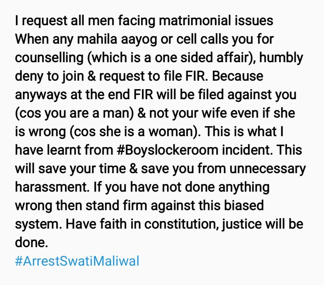 ProudPahariya's tweet image. #ArrestSwatiMaliwal #justiceformanavsingh 
#BoysLockerRoomTruth #girlslockeroom #FakeCases 
#ArrestSwatiMaliwal