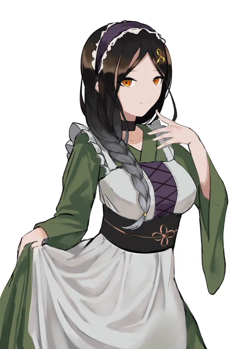 メイドの日らしいので和風メイド雪さんラクガキ絶対にご主人様の言いなりにはならないタイプ#巴絵 
