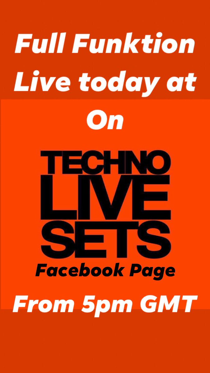 We are live today from 5pm GMT on <a href="/TechnoLiveSets/">Techno Live Sets</a>  🤘🤘 hope you can tune in.
Unfortunately scott can’t make it due to Covid 19 restrictions so it will be just one of us.😢