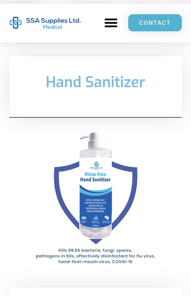 SSA Supplies Ltd Medical on Twitter "Rinsefree hand sanitizer gel