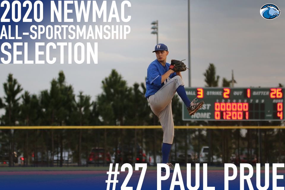 Congratulations to Paul Prue, a selection for the 2020 NEWMAC All-Sportsmanship Team! 
•🚾⚾️•