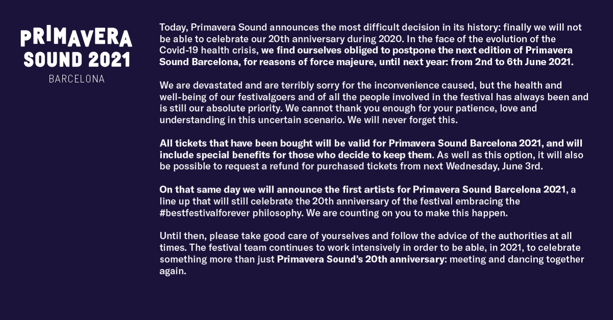 Primavera Sound tweet media