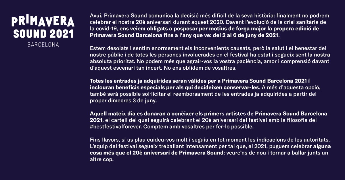 Primavera Sound tweet media