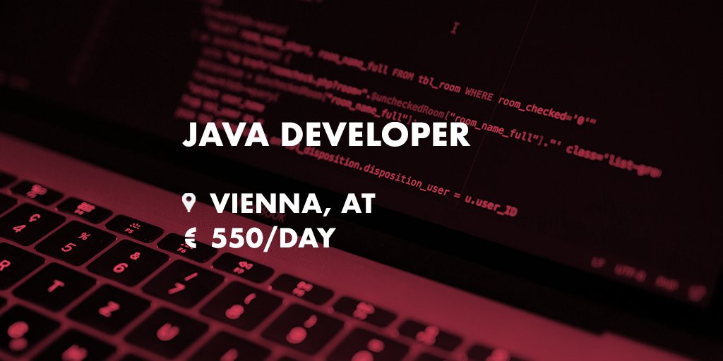 SQ1Gaming's tweet photo. #Jobs #ALERT | #Java #Developer | #Vienna, AT | €550/Day. If you wish to review the requirements and apply click below.
https://t.co/YXk8G9W4oz
#hiring #job #JobsHour #Java12 #tech #API #IT #microservices #dev #Jobseeker #Austria #Vienna #hire https://t.co/6P9jZH9TN3