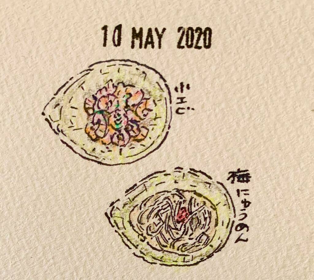 yritsuwo's tweet photo. 昨晩のテイクアウト鶏ももと長芋の梅煮からのにゅうめん

#fooddrawing  #foodillustration #illustratedfood  #sketch #pensketch #coupy #絵日記 #スケッチ #クーピー #ペン #万年筆 #万年筆ラクガキ #desenho #desenhar #リメイク料理 #そうめん https://t.co/KgOhzyFmDi https://t.co/JxzLi2CAB5