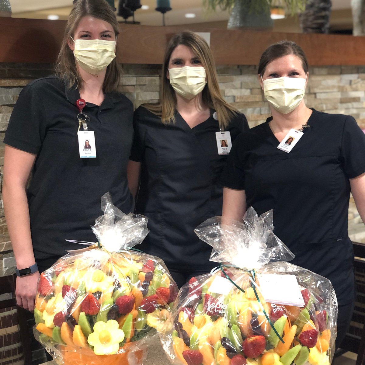 SaintThereseMN's tweet photo. #Thankyou berry much, Dr. Dixon, for the @edible Arrangements you shared with our whole team in @NewHopeMN. You're truly one in a melon. #seniorcareheroes #longtermcareweek #ltcweek https://t.co/khhsZAQRDY