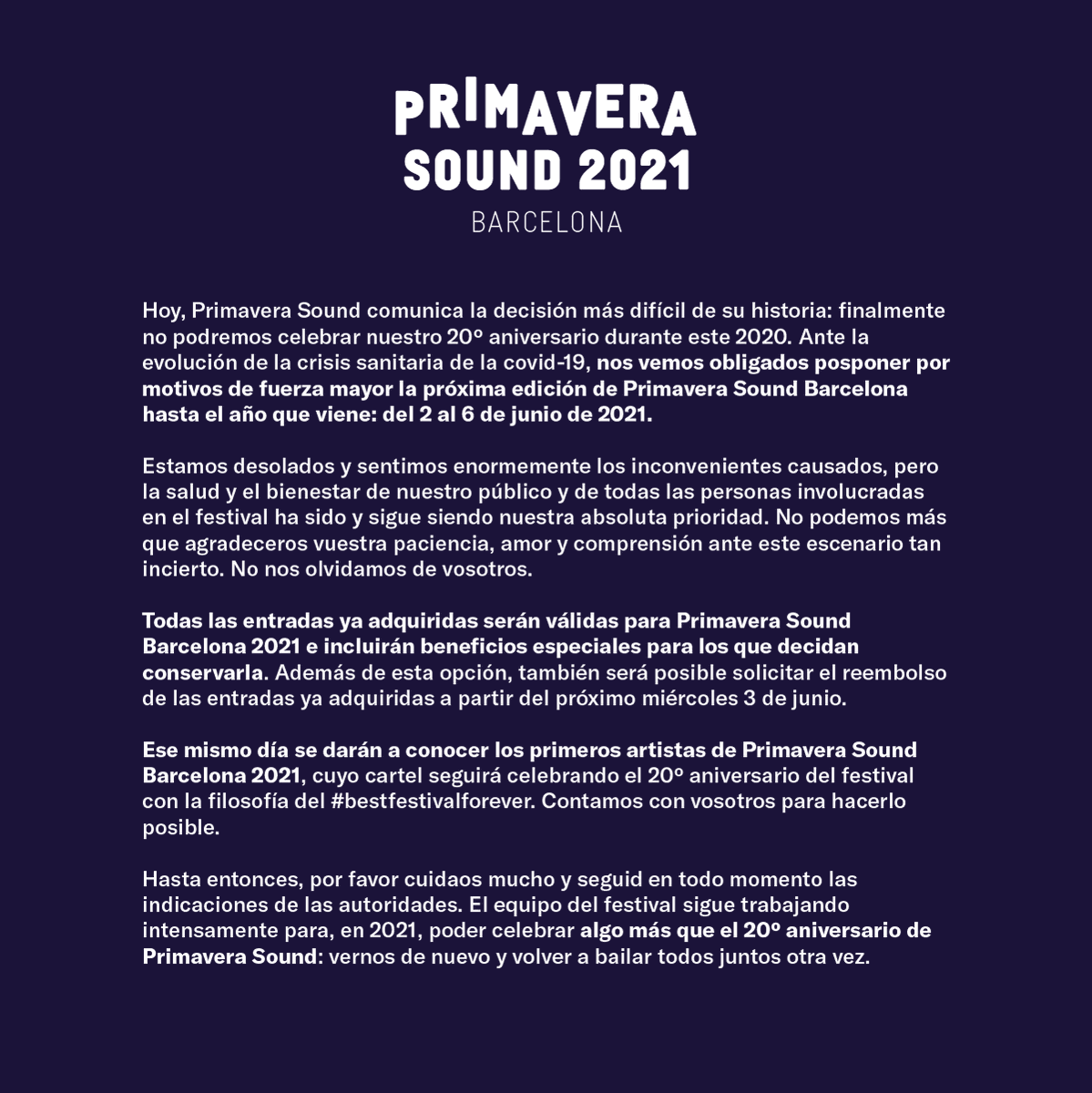 Primavera Sound tweet media