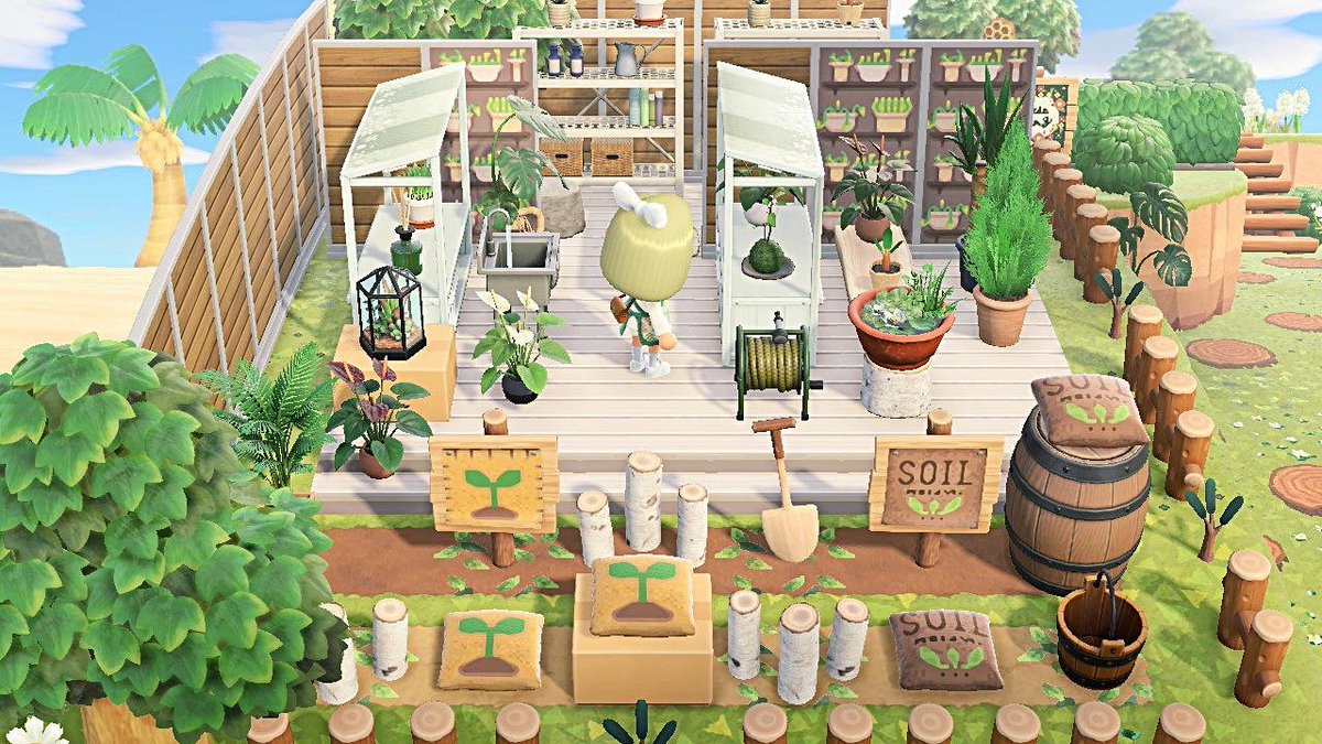 120. Le magasin de Racine vous manque ? Vous pouvez le créer vous-même ! (Source :  https://www.reddit.com/r/AnimalCrossing/comments/gh4a99/the_plant_shop/)