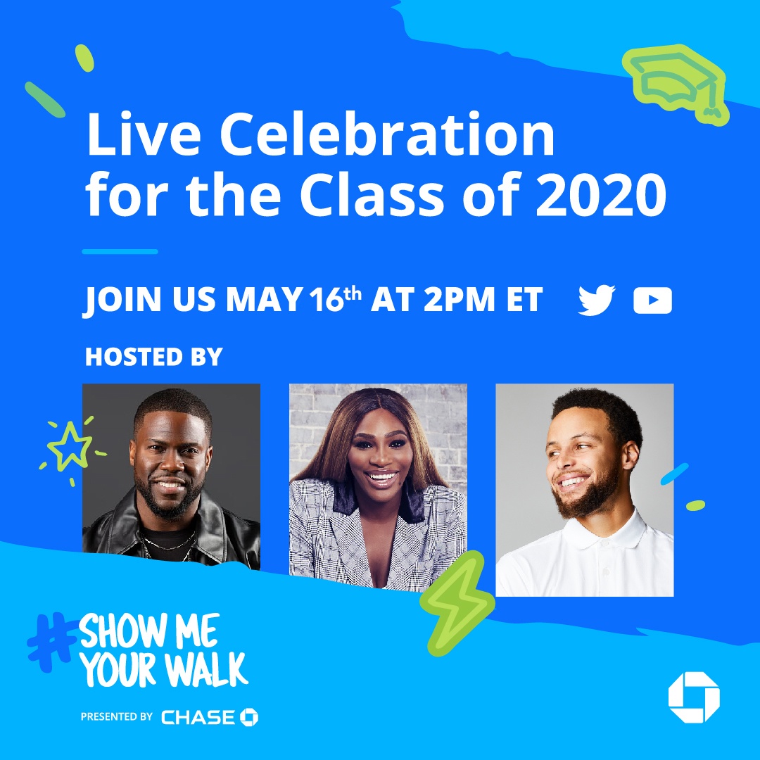 Watch the HBCU live events and help us celebrate the Class of 2020! Commencement viewing parties at home are encouraged – share your photos or videos on social media using #ShowMeYourWalk and <a href="/chase/">Chase</a> Tune in live on <a href="/Chase/">Chase</a> Twitter &amp; YouTube, HBCU Connect Facebook, Essence Studios