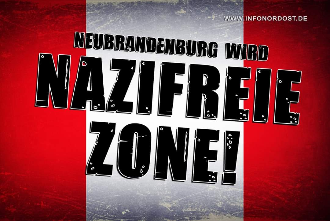 infonordost's tweet photo. Auch #Neubrandenburg wird #nazifreieZone! 🏳️🌈🔞✊🏻
#Neubrandenburgbleibtbunt #NoNazis #Nazisstoppen #fcknzs #Nazisboxen #nzsbxn #Nazisraus #noafd #neinzurafd #AfDstoppen #AfDwatch #refugeeswelcome #fckAfD #MVnazifrei #infonordst https://t.co/o0jdQUCUuG