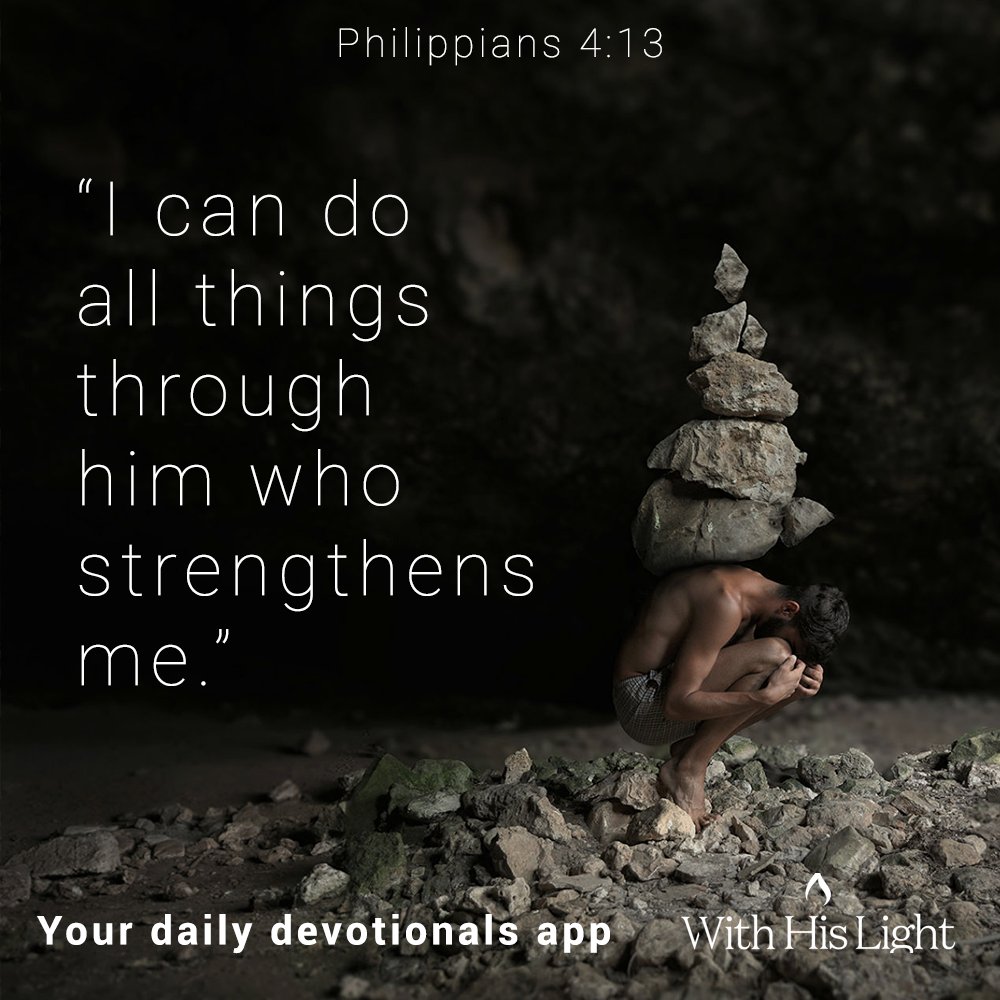withhislight's tweet photo. What did Jesus give you strength for? #JesusLovesYou #Christian #christianapp #ChristianLife #Prayer #JesusChrist #GodsLove https://t.co/1aPE8j7mnh