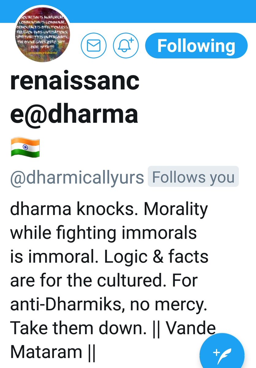 Please read your Bio given in your profileYour tweet and your DP are contradictory... Please do find some consistency of character and till you find some... Stop advising and counselling.