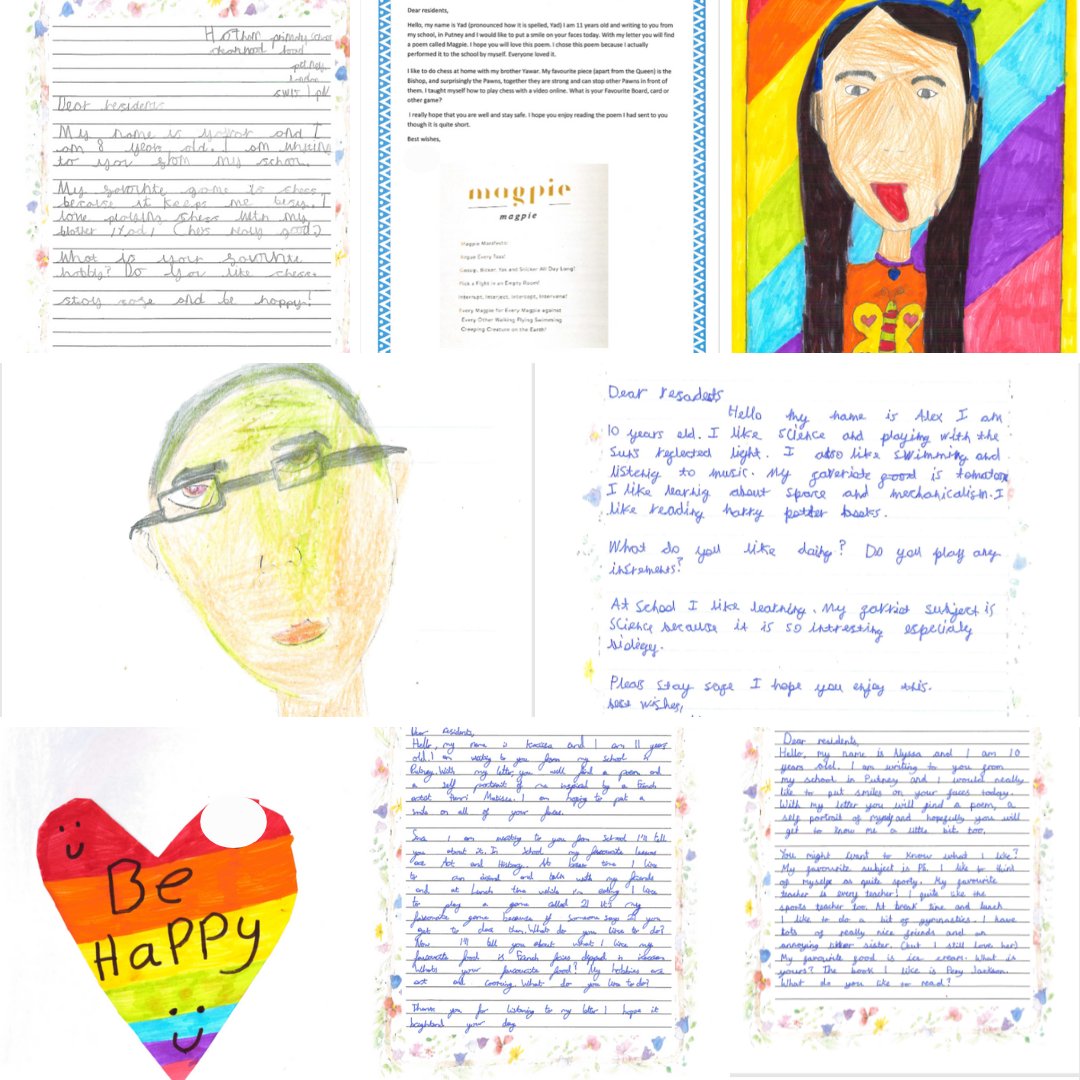 NGHHammerson's tweet photo. Thank you so much to the children at Hotham Primary School @HothamHead for the lovely letters, pictures, poems and #VEDay bunting that you sent to residents at Nightingale House. They are absolutely wonderful and have brought so much joy to residents❤️ https://t.co/Pk6Ir24OTK