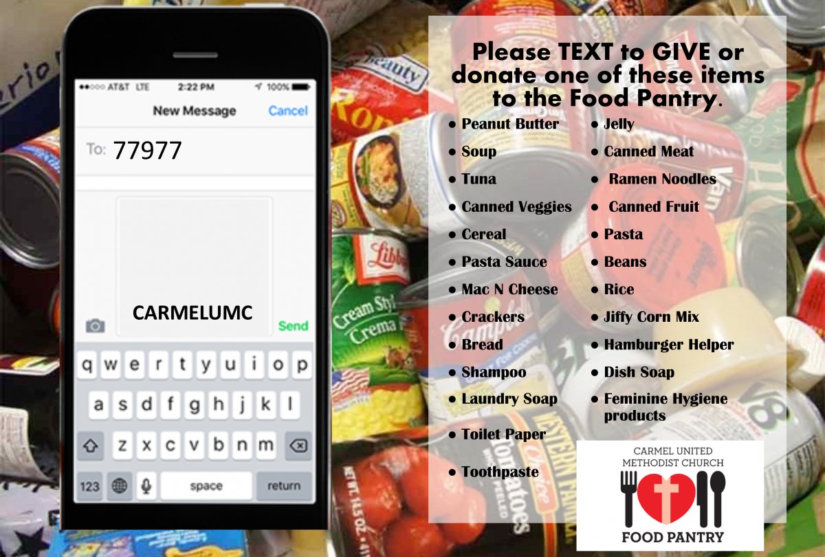 St. Peter's UCC Carmel on Twitter "St. Peter's supports the Carmel UMC Food Pantry. You can