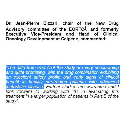  #DDDDKey take homes from today's RNS regarding Cancer Trial in conjunction with  @Merck KEYTRUDER drug, highlighted belowPhase 1 SuccessRemember this is open label, so expect results as we progressOne to tuck away and in a couple of years likely to have 10 Bagged