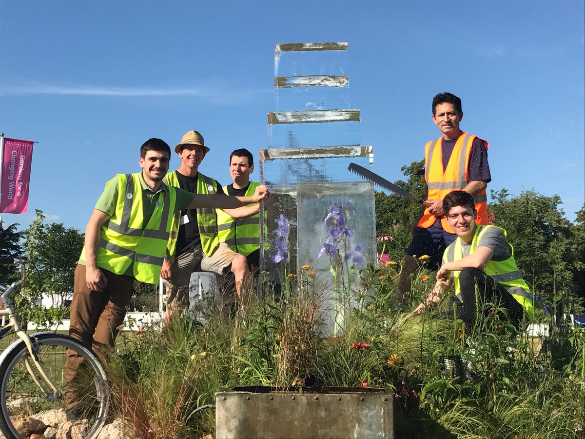 Looking back through some archive pics and came across this one. It's a great example of how #ice can be used not just for parties &amp; events as entertainment but also to convey an important message. This explored how we need to adapt our gardens for the future #gardensforgood