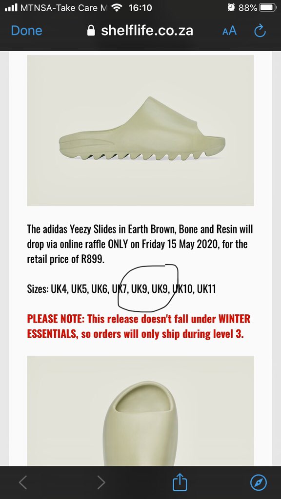 yeezy slides shelflife