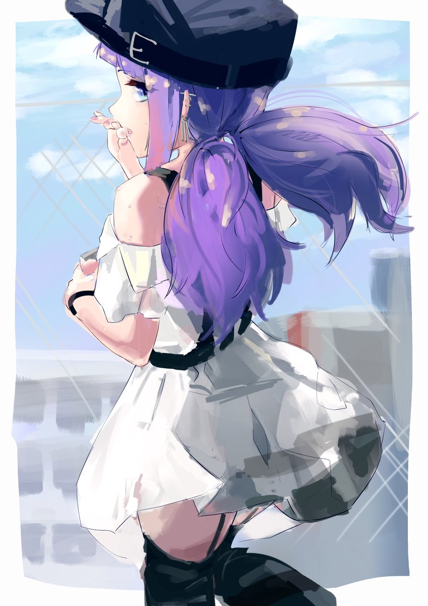 ほんとは膝まで描いてたけど😈 