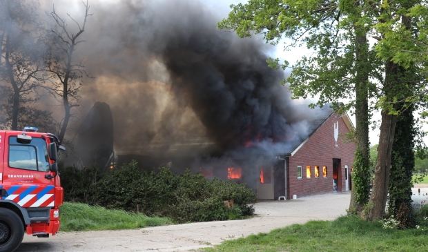 Melding grote brand Broekweg Harskamp