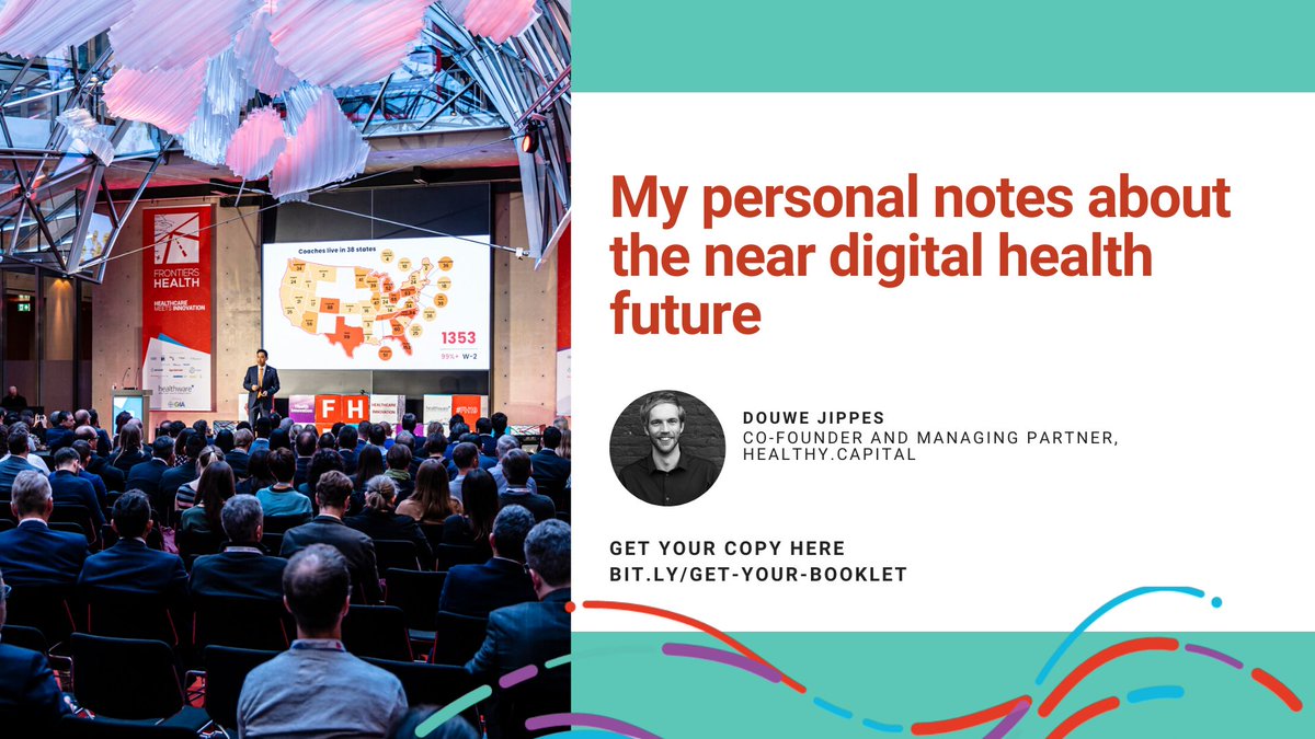 Frontiers Health (@frontiershealth) on Twitter photo Among his personal notes on the future of health, <a href="/douwejippes/">Douwe Jippes</a> thinks that #digitalhealth #startups will have to define a strategy on how to hack the current space, to join ecosystems and integrate with platforms.
Discover more in our booklet: bit.ly/get-your-bookl… Among his personal notes on the future of health, <a href="/douwejippes/">Douwe Jippes</a> thinks that #digitalhealth #startups will have to define a strategy on how to hack the current space, to join ecosystems and integrate with platforms.
Discover more in our booklet: bit.ly/get-your-bookl…