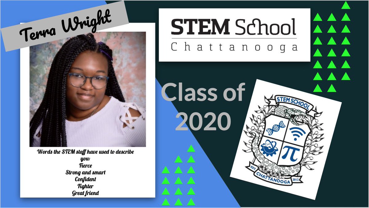 STEMcha's tweet photo. STEM School Chattanooga is honored to recognize our Class of 2020. We proudly introduce you to our graduates. #STEMCha #STEMSchoolChattanooga #Classof2020 #SrRecognition #quarantined #stemstudentsarethebeststudents #stemkidsarethebestkids #proudSTEMstaff #SweetVictory https://t.co/AX5E0e1ze9