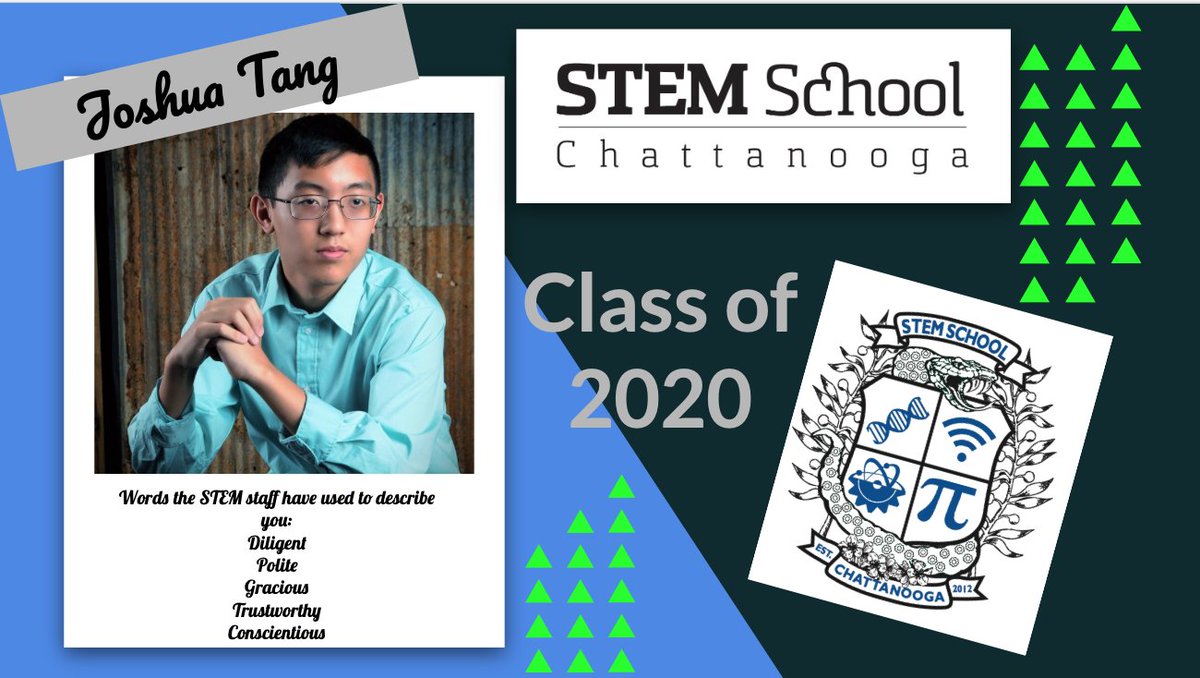 STEMcha's tweet photo. STEM School Chattanooga is honored to recognize our Class of 2020. We proudly introduce you to our graduates. #STEMCha #STEMSchoolChattanooga #Classof2020 #SrRecognition #quarantined #stemstudentsarethebeststudents #stemkidsarethebestkids #proudSTEMstaff #SweetVictory https://t.co/GcDqJMbprj