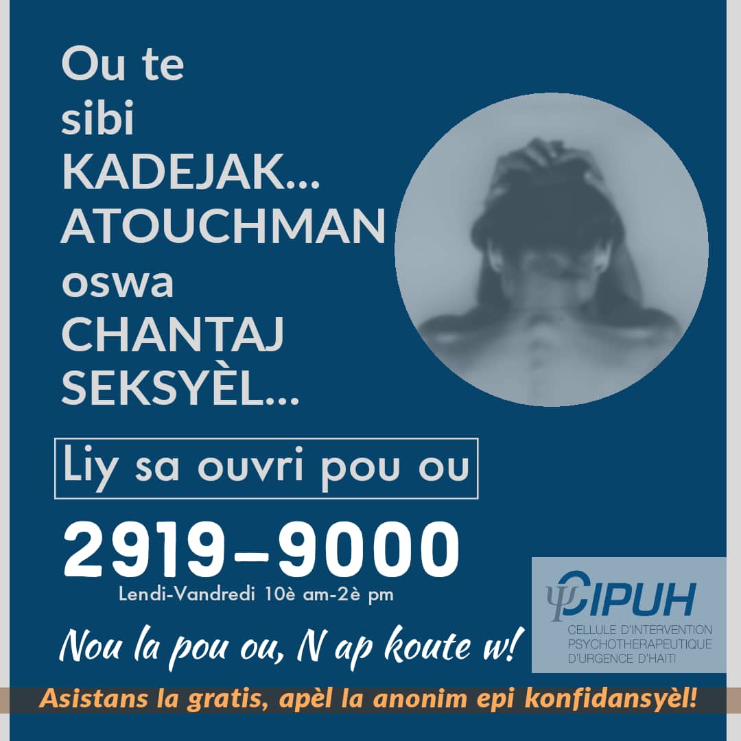 timvalda_'s tweet photo. Pwofesyonèl sante mantal yo la pou ou. Sa pral fè yon mwa depi yo mete ansanm pou ofri popilasyon an sèvis sa. Liy sa ouvri pou ou, pou zanmi w, fanmi w, kolèg ou, tout moun ki bezwen asistans silojik an ijans. Pataje enfòmasyon sa, nimewo a! #NouLaPouOu https://t.co/4cJbAgT2AZ