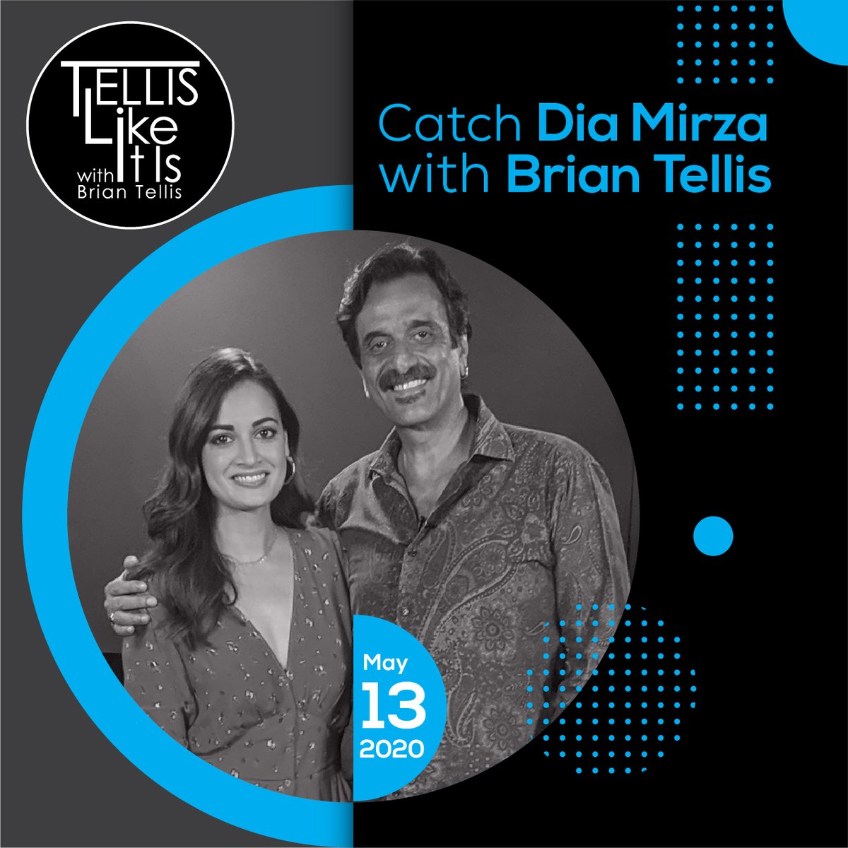 TellisLikeItIs's tweet photo. She embodies a deep sense of purpose, doing good and giving back. Watch @deespeak as she talks about her life, her journey, her story with @Brian_Tellis on #TellisLikeItIs on 13th May.
#WebSeries #DiaMirza #TLII https://t.co/p7Wxmh6UlV