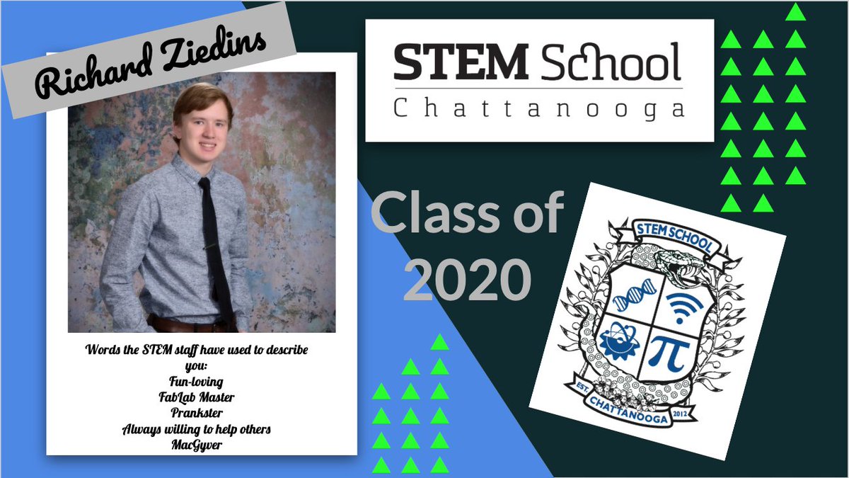 STEMcha's tweet photo. STEM School Chattanooga is honored to recognize our Class of 2020. We proudly introduce you to our graduates. #STEMCha #STEMSchoolChattanooga #Classof2020 #SrRecognition #quarantined #stemstudentsarethebeststudents #stemkidsarethebestkids #proudSTEMstaff #SweetVictory https://t.co/yxQJ4GRrCX
