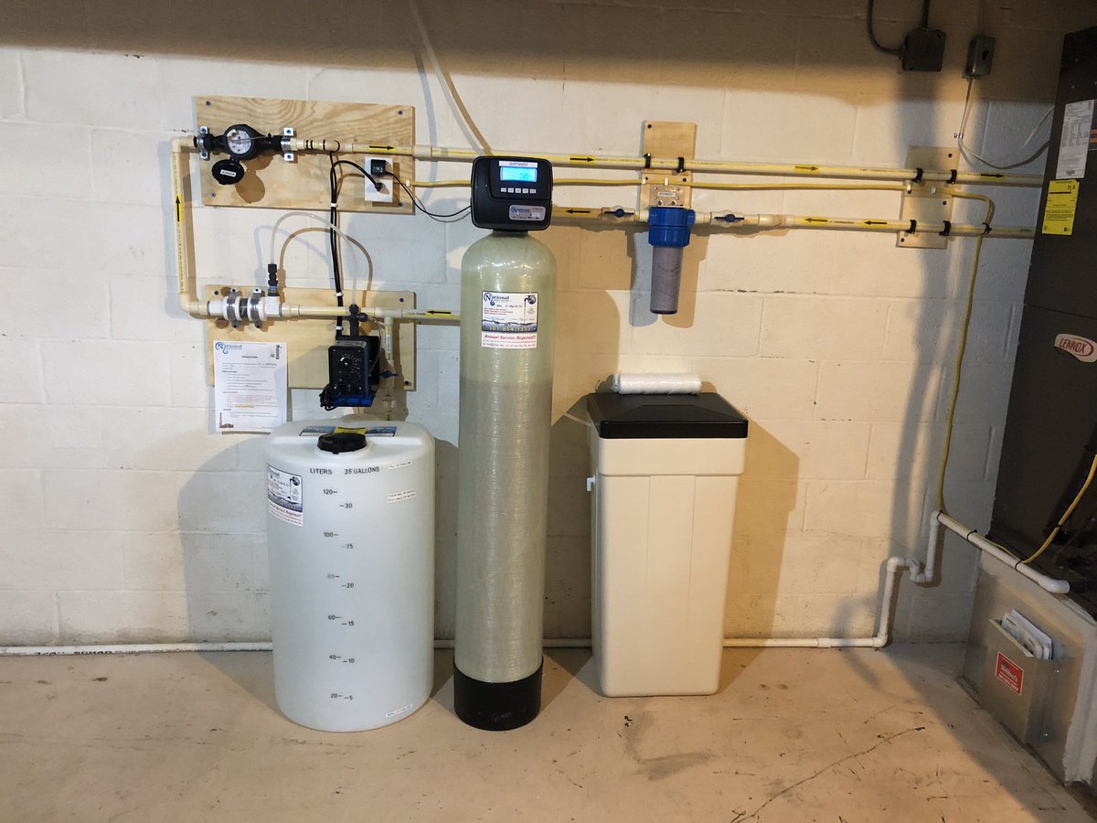 N_W_S_C's tweet photo. #Installation of a #SolutionFeeder for #pH & #corrosioncontrol ,a 10” easy to use #sediment #filter ,& a #WaterSoftener for #hardwater for a happy new customer!
We are open & ready for any of your #watertreatment & #WellPump needs.
@ClackCorp @pulsatron_care @MilbyCompany https://t.co/pmRg4P2ANZ