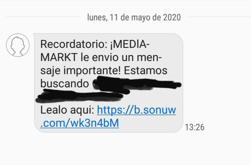 FrikiFoto's tweet photo. @MediaMarktAC he recibido este SMS y tiene pinta de fraude. ¿Sois conscientes del envío de estos SMS? https://t.co/hVzQRVzip3
