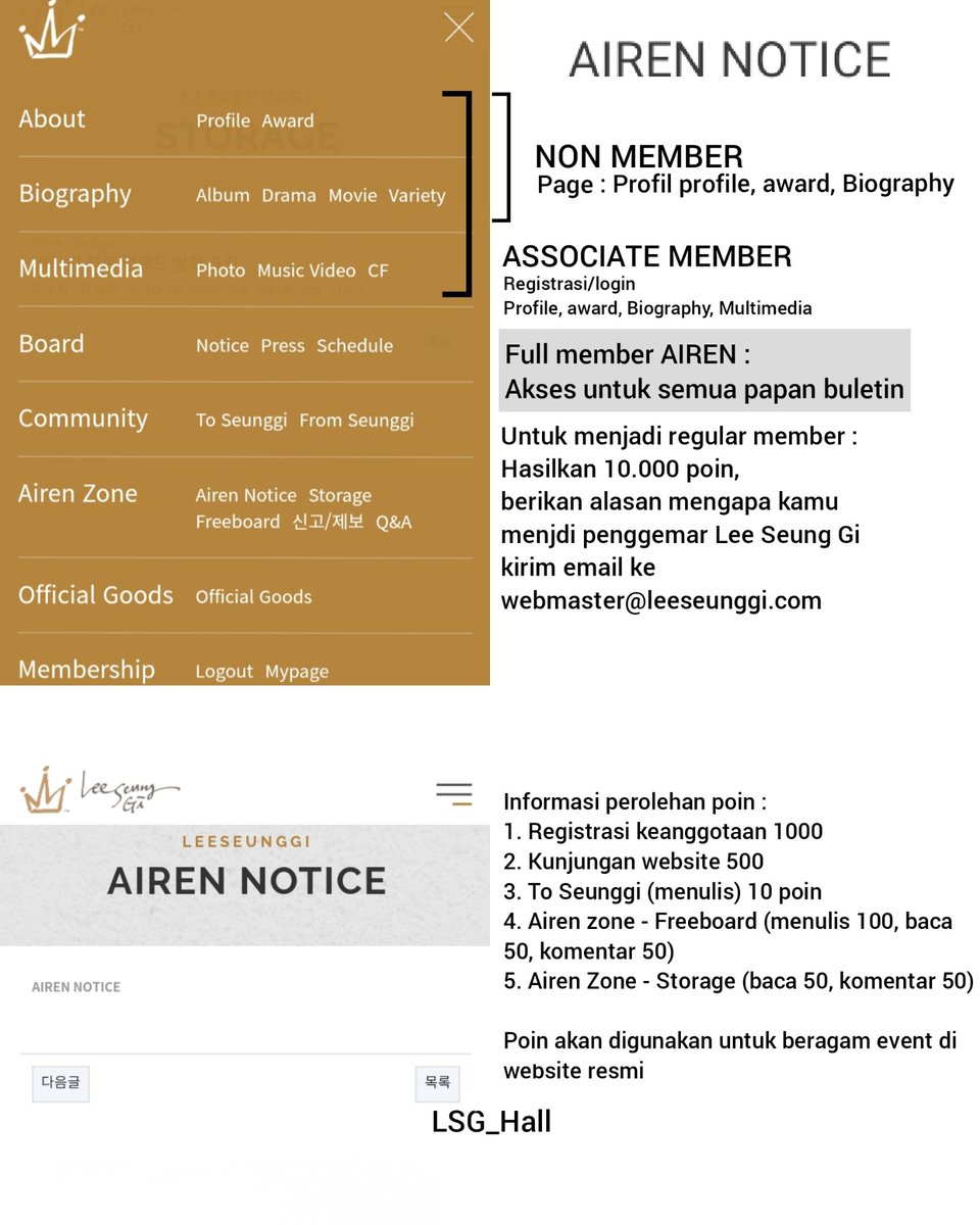Official websiteUntuk airen yang baru saja bergabung (penggemar Lee Seung Gi) berikut adalah hal-hal yang harus dipahami ketika mengakses website resmi Lee Seung Gi (  http://leeseunggi.com  )Cr  http://leeseunggi.com  #leeseunggi  #airen  #이승기  #leeseunggiofficialhomepage