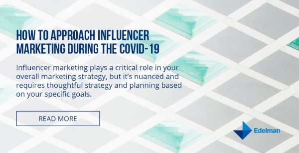 edelmanireland's tweet photo. Is deploying a new influencer marketing strategy in a #COVID19 world the right move? Read on for advice from our experts: https://t.co/vbOrUSog1T https://t.co/x6eT6ibQfp