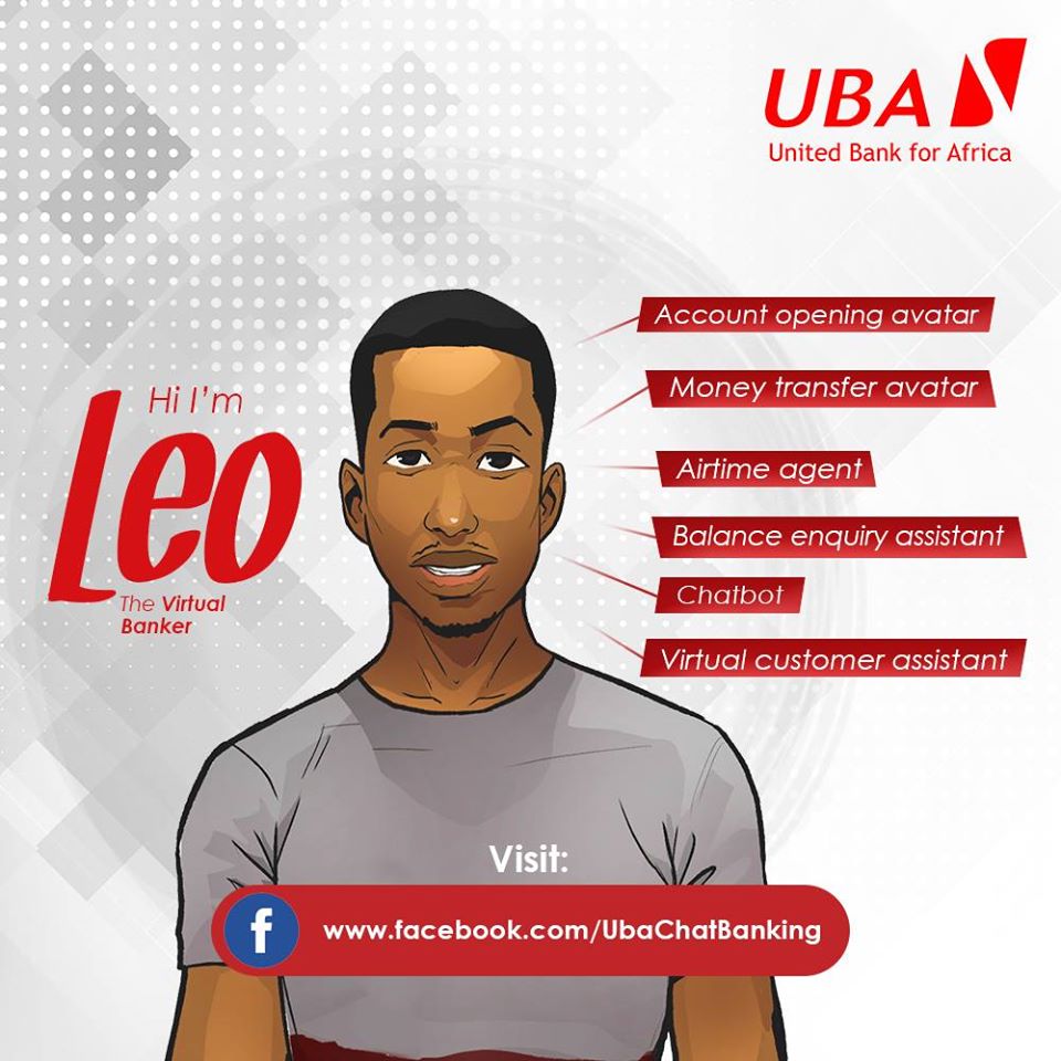 UBAUganda's tweet photo. Hi there, allow me to help with your banking transactions today. Click this link to begin:- https://t.co/FIDzf78nLh
#LeoChatBot #UBAChatBanking #StayHome https://t.co/sOxpdxzaJy