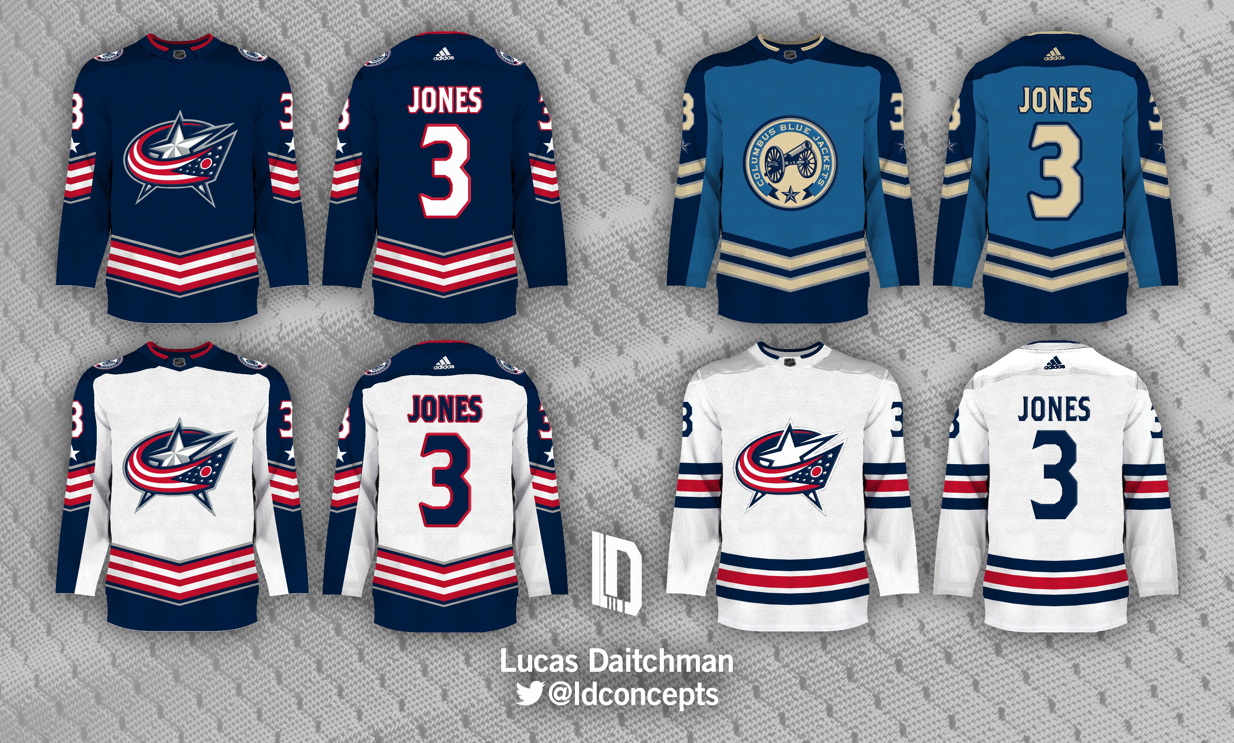KP on X: Columbus Blue Jackets - Adidas jersey concept. / X